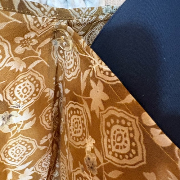 Vintage Janique Gold Patterned Wrap Skirt - Picture 12 of 12